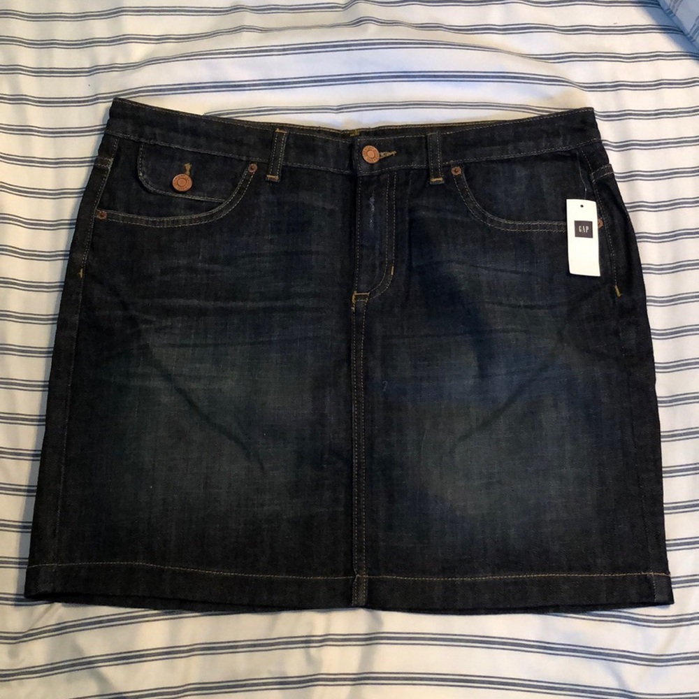 Gap blue Jean pencil skirt